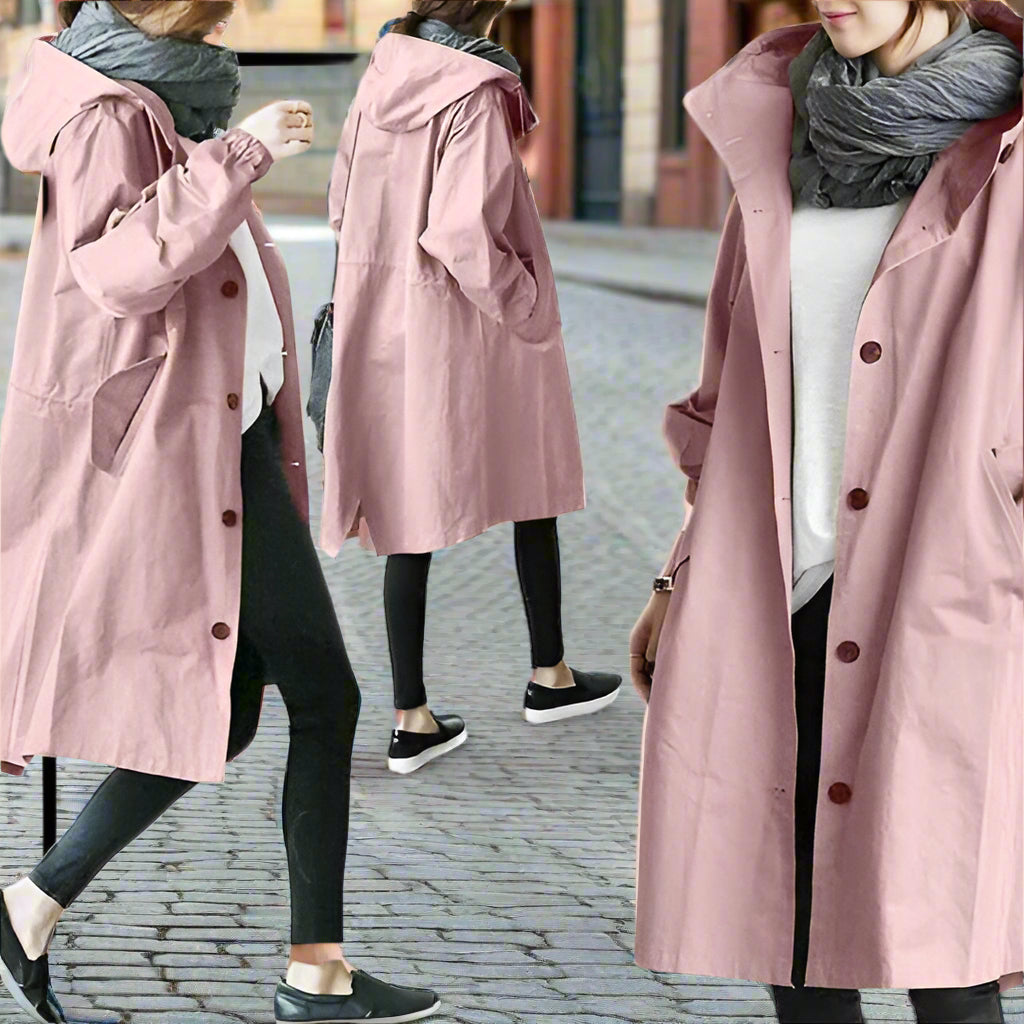 Salve Women's All-Weather Fashion Trench Coat | Windproof & Waterproof